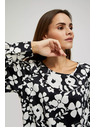 Moodo Schwarz-weiße Blumenbluse von Moodo