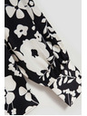 Moodo Schwarz-weiße Blumenbluse von Moodo