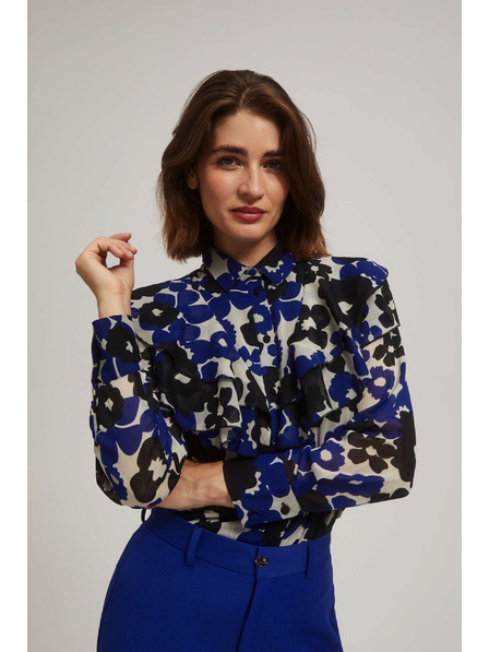 Moodo Bunte Bluse mit Volant