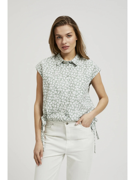 Moodo Gemusterte Bluse zum Binden