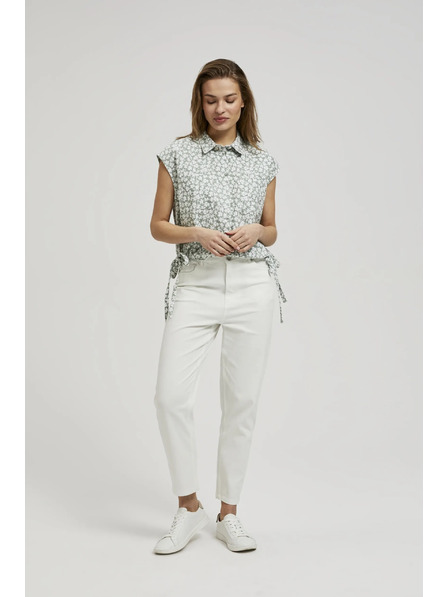 Moodo Gemusterte Bluse zum Binden