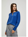 Moodo Blaue glänzende Bluse von Moodo