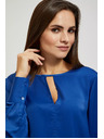 Moodo Blaue glänzende Bluse von Moodo