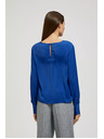 Moodo Blaue glänzende Bluse von Moodo