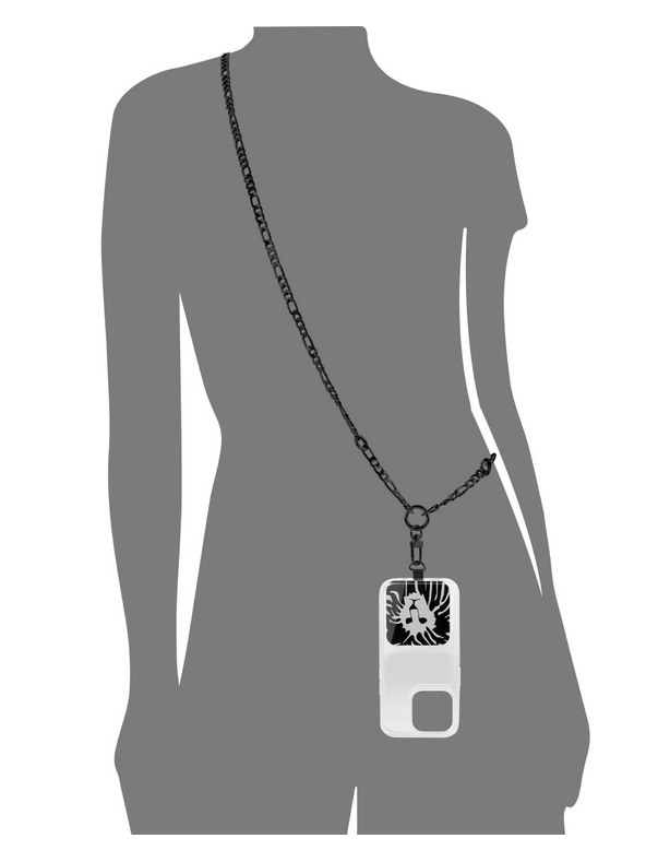 Anne Klein Schwarze Handykette mit Metallkettenriemen Anne Klein WK/4023BKBK