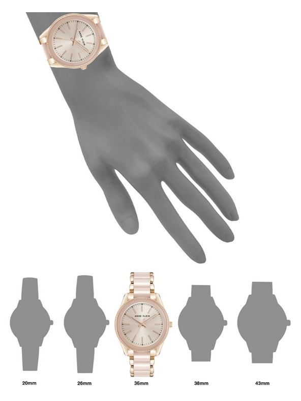 Anne Klein Runde Damenuhr Anne Klein AK/3214LPRG