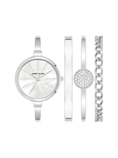 Anne Klein Damen-Geschenkset mit Uhr und Armbändern Anne Klein AK/1471SVST