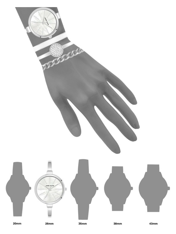 Anne Klein Damen-Geschenkset mit Uhr und Armbändern Anne Klein AK/1471SVST