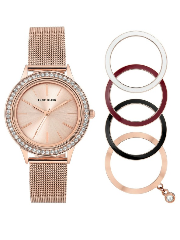 Anne Klein Geschenkset mit Uhr und Ersatzlünetten Anne Klein AK/3166INST