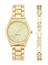 Nine West	 Damen-Geschenkset mit Uhr und Armband Nine West NW/2168GPST