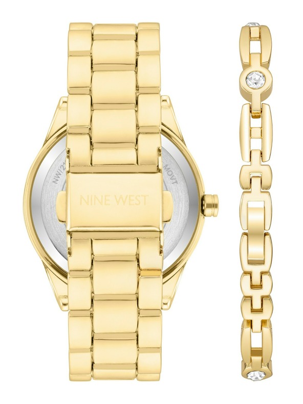 Nine West	 Damen-Geschenkset mit Uhr und Armband Nine West NW/2168GPST