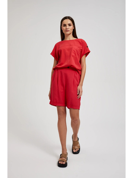 Moodo Rote Leinenshorts