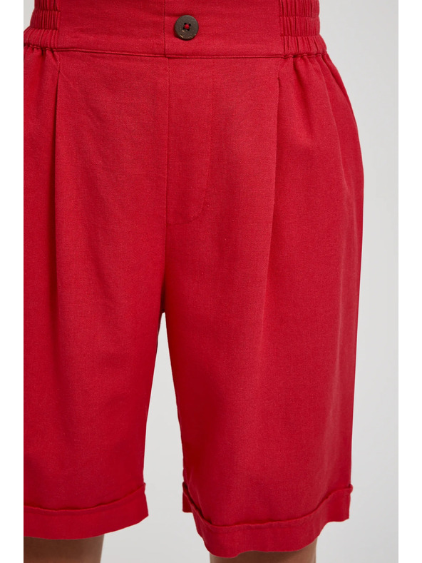 Moodo Rote Leinenshorts