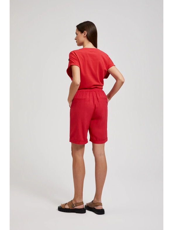 Moodo Rote Leinenshorts