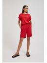 Moodo Rote Leinenshorts