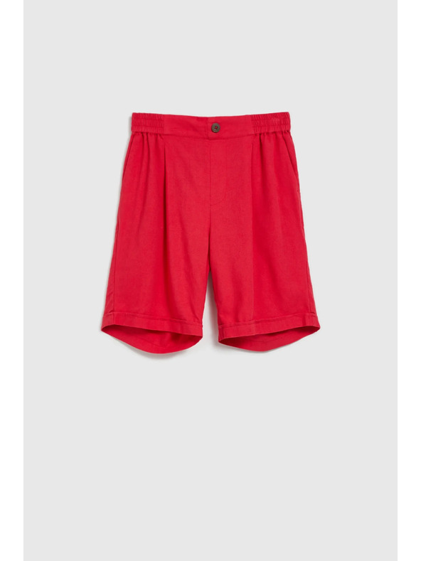 Moodo Rote Leinenshorts