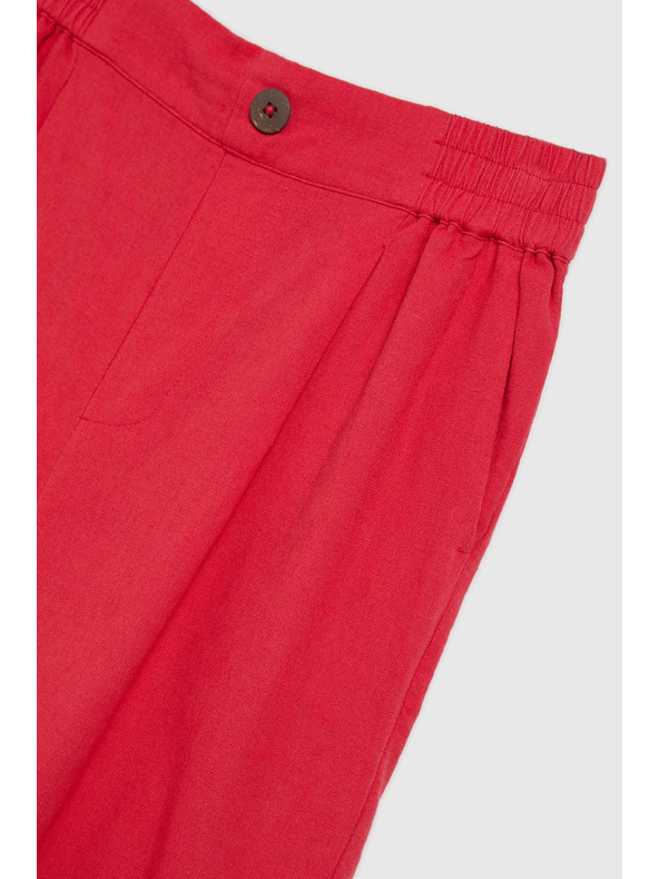 Moodo Rote Leinenshorts
