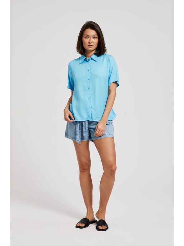 Moodo Hellblaues Kurzarmhemd