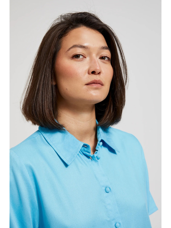 Moodo Hellblaues Kurzarmhemd