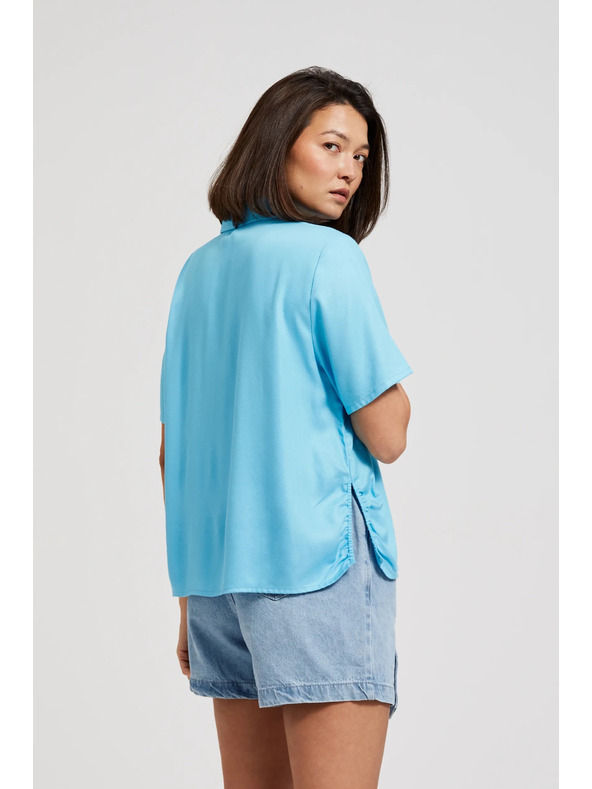 Moodo Hellblaues Kurzarmhemd