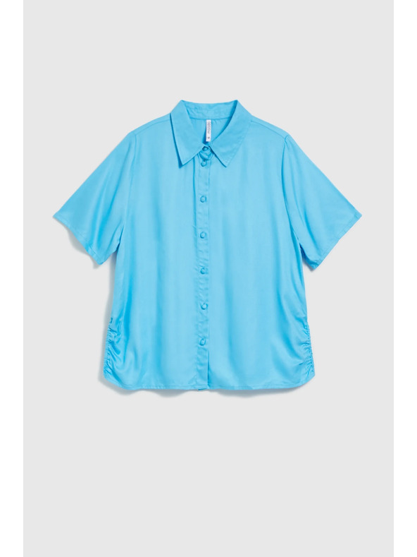 Moodo Hellblaues Kurzarmhemd
