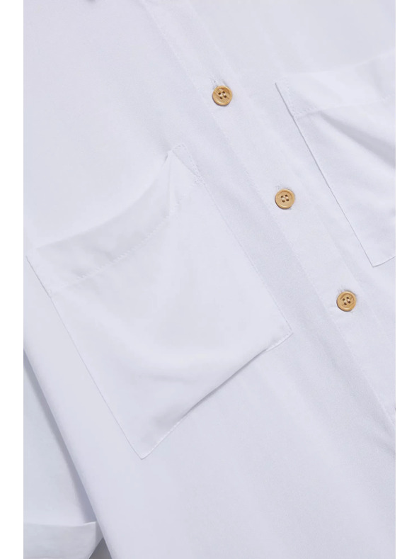 Moodo Weißes Kurzarmhemd