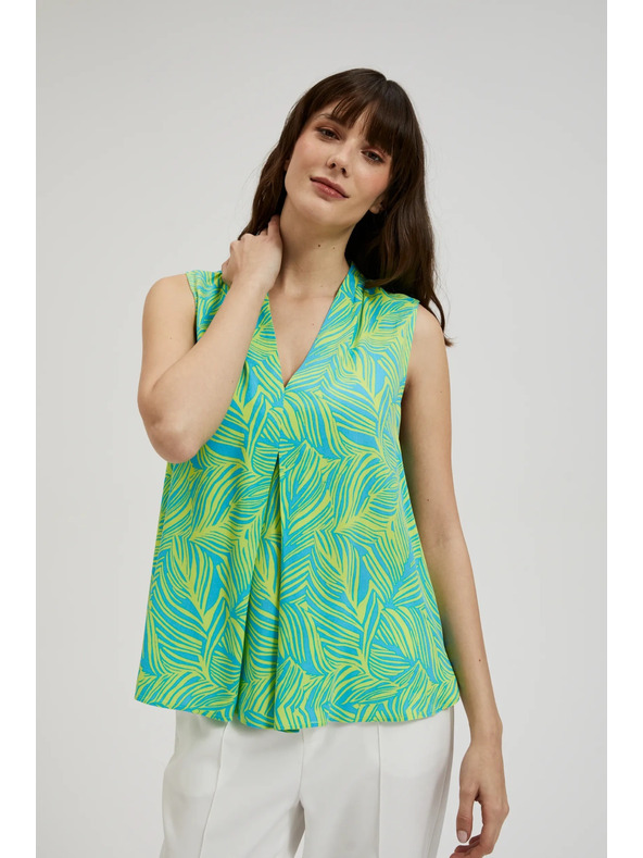 Moodo Grünes Top ärmellos