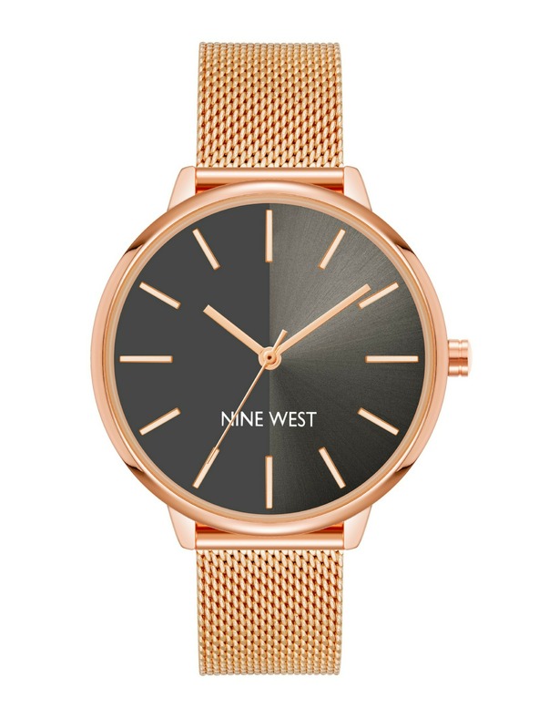 Nine West	 Nine West Damenarmbanduhr rund NW/1980GYRG