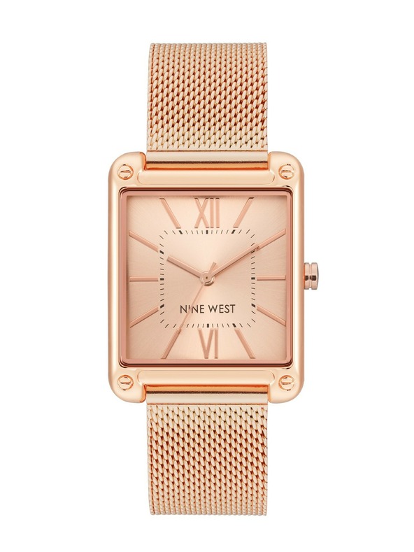 Nine West	 Nine West Damenarmbanduhr eckig NW/2090RGRG