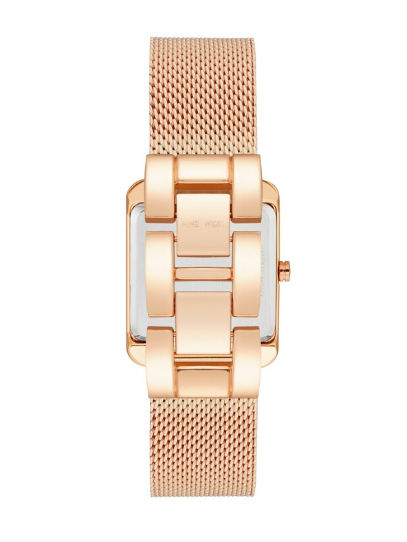 Nine West	 Nine West Damenarmbanduhr eckig NW/2090RGRG