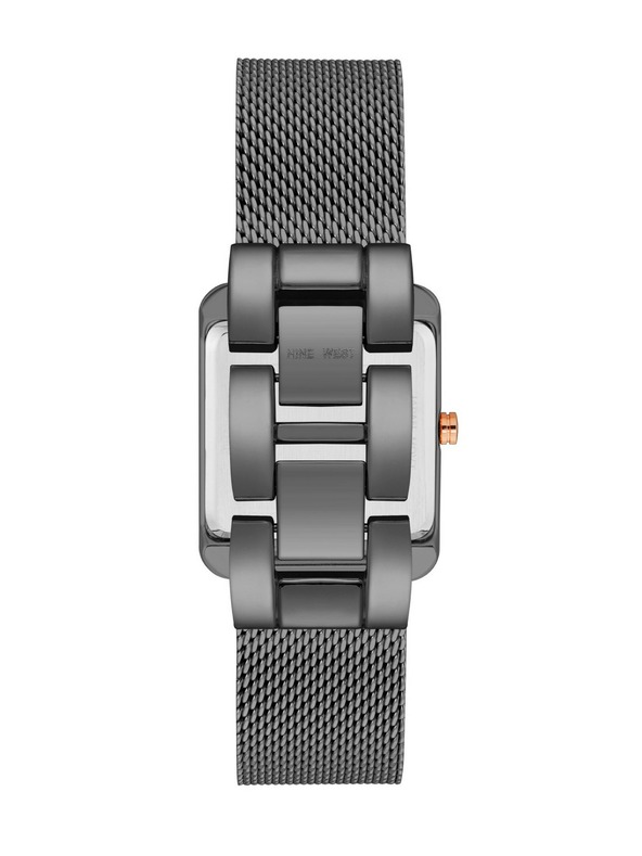 Nine West	 Nine West Damenarmbanduhr eckig NW/2091GYGY