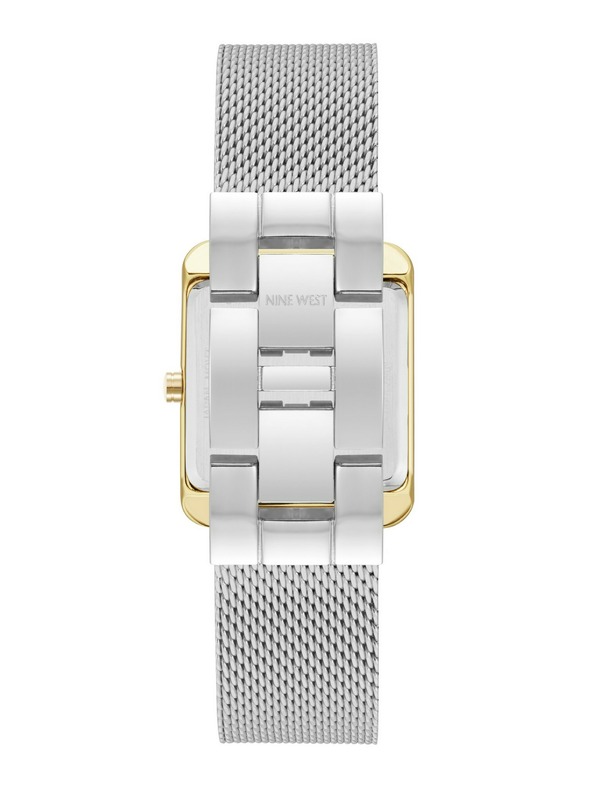 Nine West	 Nine West Damenarmbanduhr eckig NW/2091SVTT