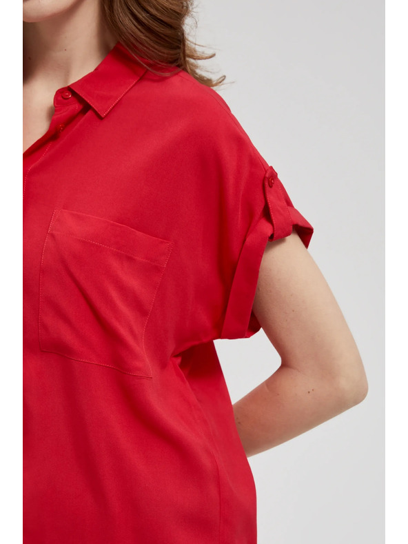 Moodo Rotes Kurzarmhemd