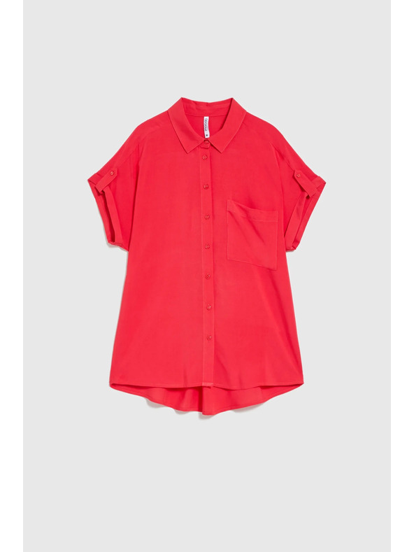 Moodo Rotes Kurzarmhemd
