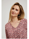 Moodo Rosa Bluse mit Bindung