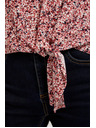 Moodo Rosa Bluse mit Bindung