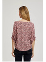 Moodo Rosa Bluse mit Bindung