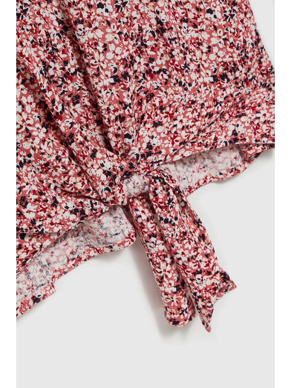 Moodo Rosa Bluse mit Bindung