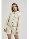 Moodo Cremefarbene Jeansjacke