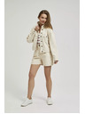 Moodo Cremefarbene Jeansjacke