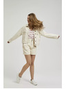 Moodo Cremefarbene Jeansjacke