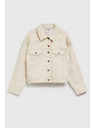 Moodo Cremefarbene Jeansjacke