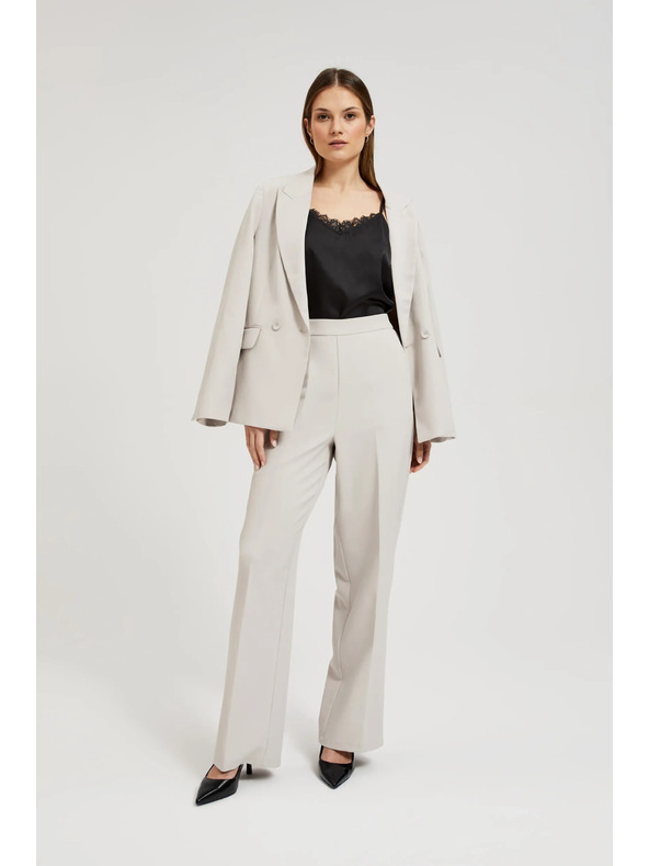Moodo Graue formelle Damenhose