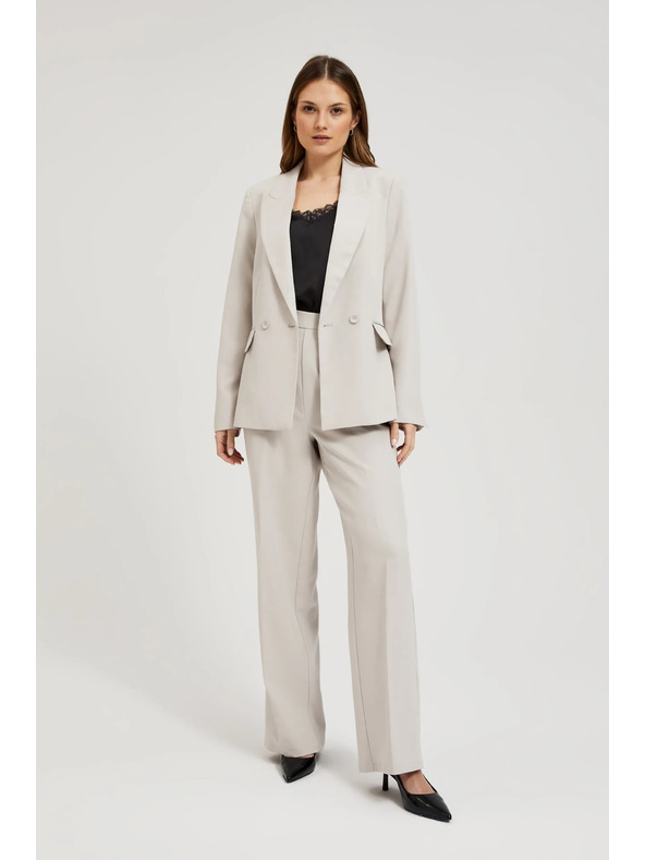 Moodo Graue formelle Damenhose