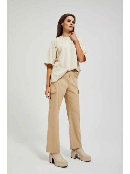 Moodo Beige Hose mit Taschen
