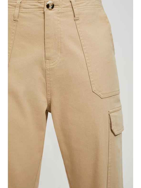 Moodo Beige Hose mit Taschen