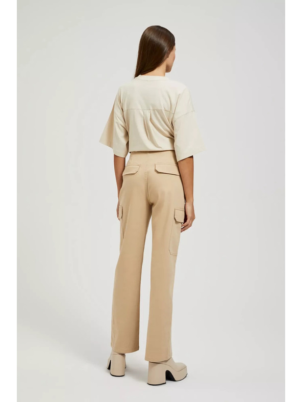 Moodo Beige Hose mit Taschen