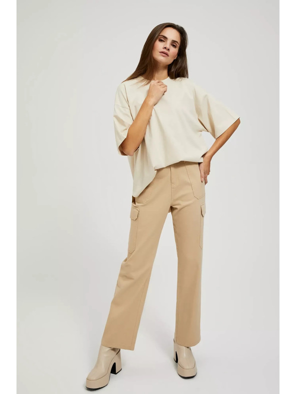 Moodo Beige Hose mit Taschen