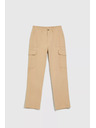 Moodo Beige Hose mit Taschen
