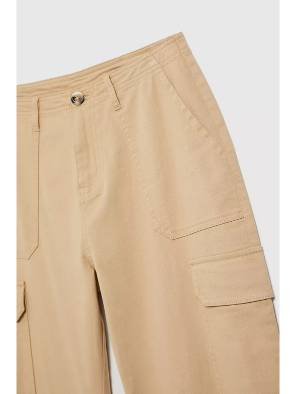 Moodo Beige Hose mit Taschen